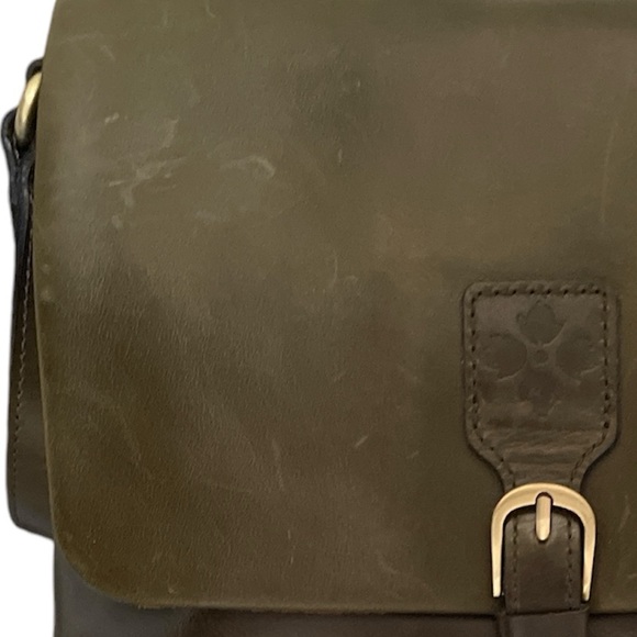 Patricia Nash Mili Leather Medium Flap Crossbody w/ Coin Pouch  OLIVE   0122 - Picture 4 of 14